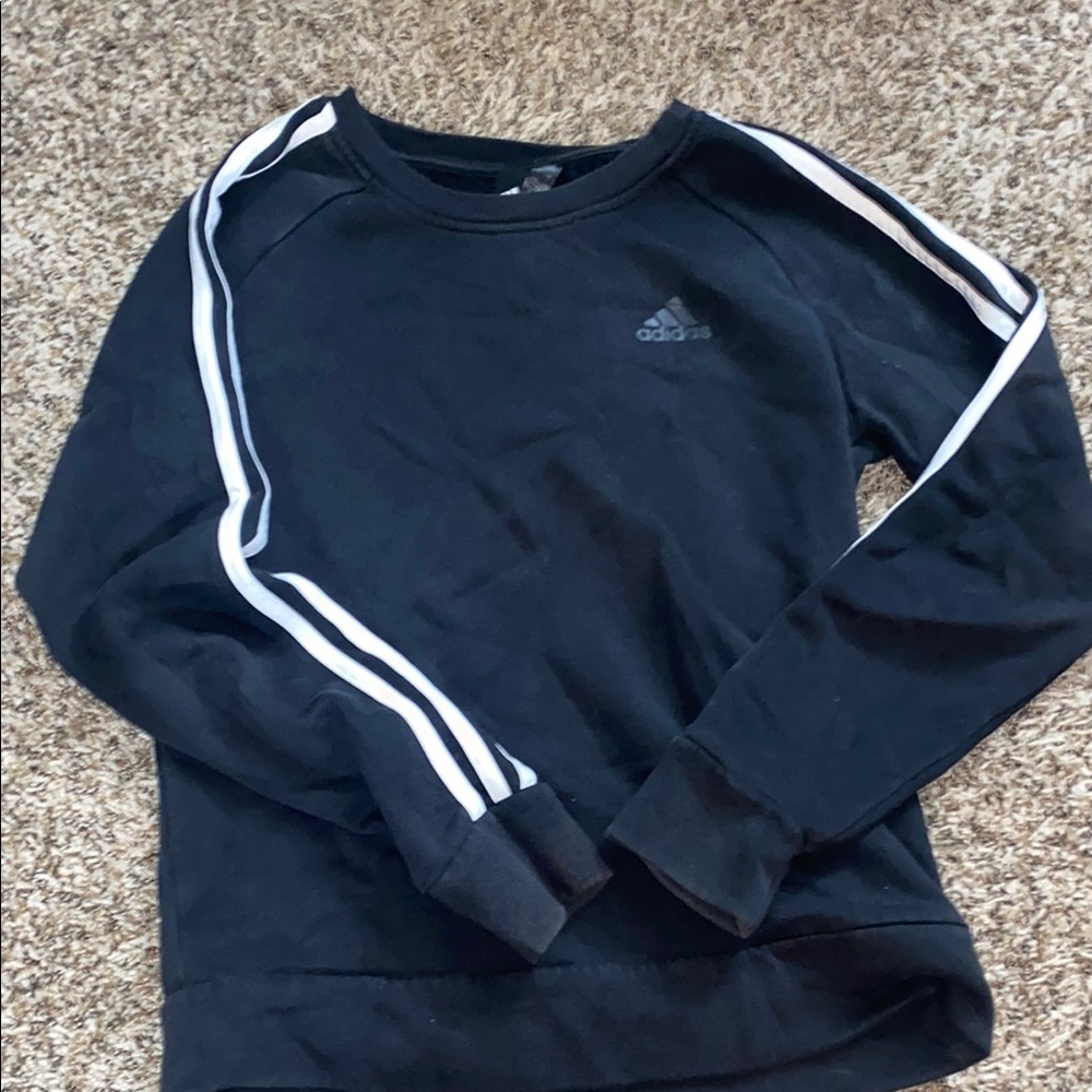 Adidas Black Pullover with White Accents
